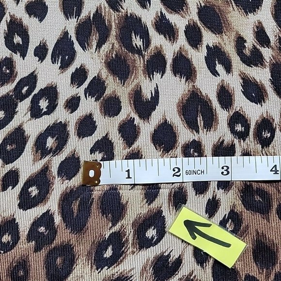 August Silk Knit Leopard Print Top 3/4 Sleeve Silk Blend Women's Size L VTG - Picture 9 of 13